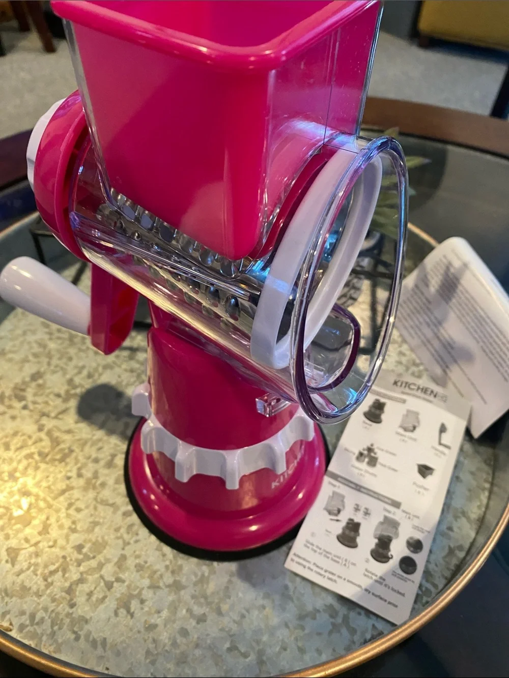 Kitchen HQ Speed Drum Grater PINK NEW